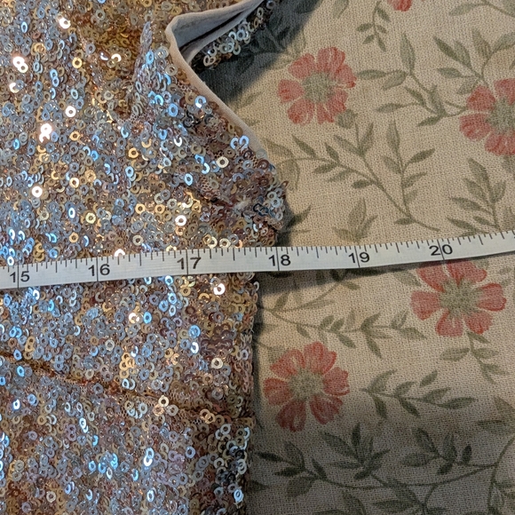 WHBM Gold Sequin Mini Dress Medium - Picture 4 of 8
